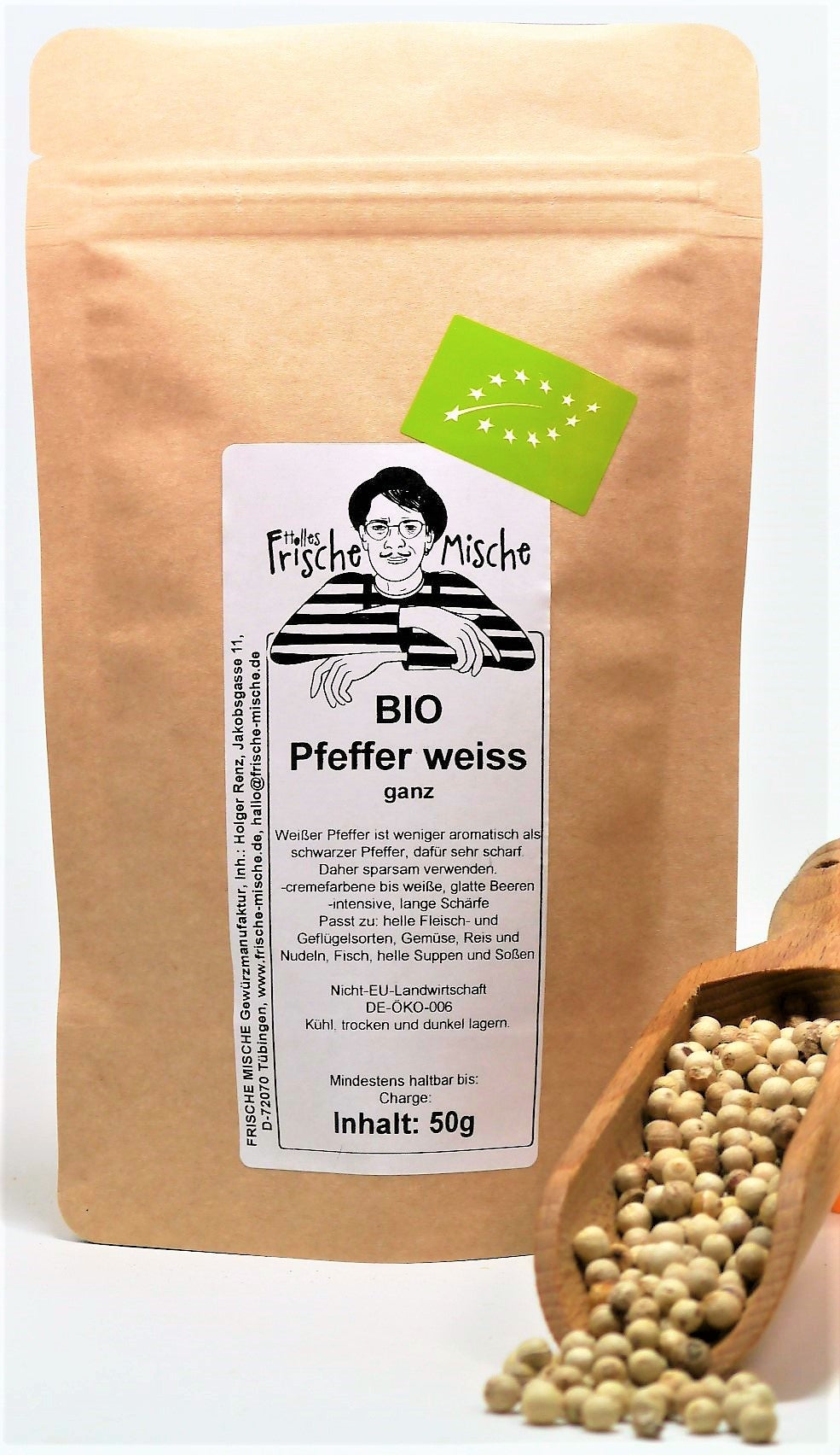 Pfeffer weiss BIO ganz 50g